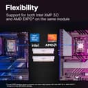 Crucial Pro DDR5 RAM 32GB Kit (2x16GB) 6000MHz CL36, Overclocking Gaming, Intel XMP 3.0 / AMD EXPO, Computer Memory (PC), White - CP2K16G60C36U5W - 4
