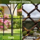 Thealyn Metal Garden Fence 60cm H x 33cm W (25 Panels, Total Length 3.3m) Outdoor Decorative Fence No Dig Fence Border Fence Dog Fence for Flower Bed, Yard, Animal Barrier - 7