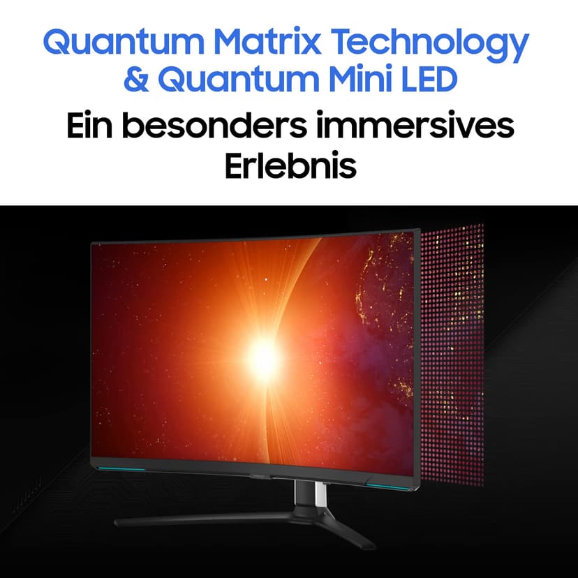 Samsung ODYSSEY Neo G8 32'' 240Hz -1ms, Dalle VA,Incurvé 1000R, Résolution UHD : 3840x2160, 1 000 000:1, HDR 2000, FreeSync Premium Pro, Pied Ajustable, HDMI, DisplayPort - 5