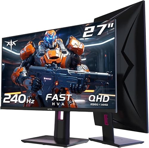 KTC Ecran PC Gamer 24.5", 400Hz FHD, Fast IPS 1ms, FreeSync & G-Sync DeltaE<2 HDR400 Ecran Gaming, Adaptive-Sync, 126% sRGB, HDMI 2.0, DP 1.4, Support Pivotant et Relevable, H25X7