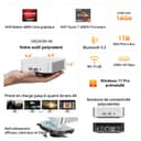 GEEKOM A6 Mini PC avec AMD Ryzen 7 6800H, Radeon 680M(4,7 GHz), 1To SSD 16Go RAM DDR5 (Évolutif, Non-LPDDR), Lecteur SD, Mini Ordinateur de Bureau Windows 11 Pro, Type-C,4 écrans 8K, Boîtier Aluminium - 2