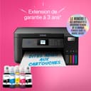 Epson Imprimante EcoTank ET-2851 avec réservoirs, Multifonction 3-en-1: Imprimante recto verso / Scanner / Copieur, A4, Jet d'encre couleur, Wifi Direct, Ecran, Faible coût par page, Compact - 4