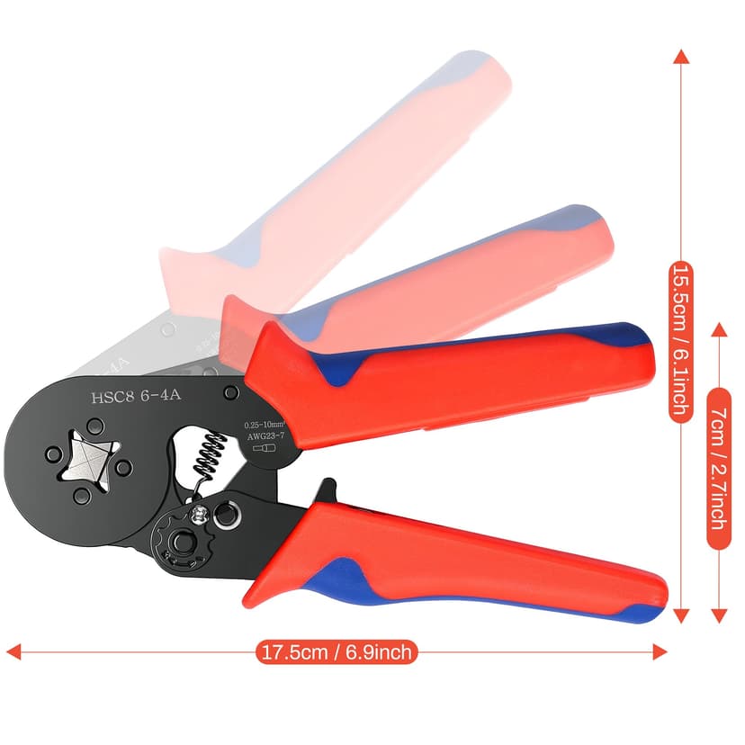 Crimping Pliers Set with 1200 Ferrules - Self-Adjusting Ferrules for All Cross Sections from 0.25 to 10 mm² | Your Complete Wire End Ferrules Set & Crimping Pliers Set - 4