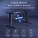 FlexiSpot Bureau Assis Debout Électrique 2 Moteurs, Charge 160kg, 3 Colonnes, Rappel de Sédentarité, Système Anti-collision, Panneau Mémoire, Cadre en Acier, Noir - 6