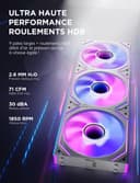 AsiaHorse DAWN Pro 120mm ARGB PC Case Fan [3 Pack] Infinity Mirror Daisy Chain HDB Bearing 1850 RPM PWM High Airflow 71 CFM High Static Pressure 2.6 mmH2O 5V 3Pin RGB Sync - 3