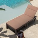 luxirest Set of 2 Sun Lounger Garden Outdoor Adjustable Backrest with Cushion - 6