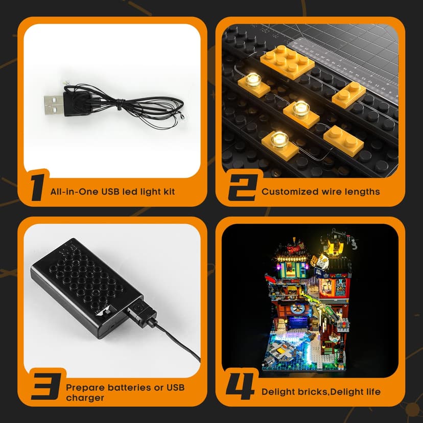 LIGHTAILING Light For Lego-71837 NINJAGO City-Workshops - Led Lighting Kit Compatible With Lego Building Blocks Model - NOT Included The Model Set - 4