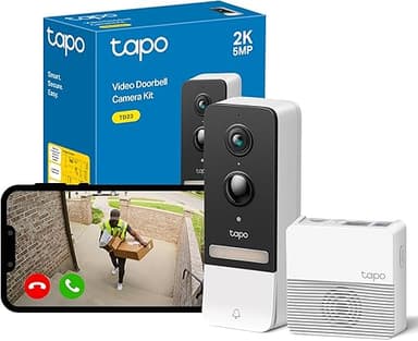 Tapo TD23 Sonnette vidéo à Batterie 2K 5 MP, Pas de Frais…