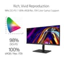 ASUS ProArt Display PA348CGV Professional Monitor – 34-inch, IPS, 21:9, UWQHD (3440 x 1440), Color Accuracy ΔE < 2, Calman Verified, 98% DCI-P3, USB-C, 120Hz, FreeSync Premium Pro, Ergonomic Stand - 4