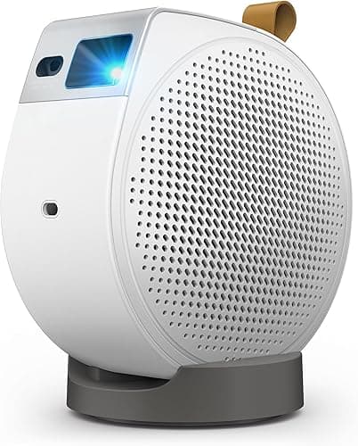 BenQ GV50 1080p Laser Portable Ceiling Projector with Tripod Base | Rotating Angle Projection | 500 Lumen | 18W Bass Bluetooth Speaker | Google TV with Netflix | Chromecast & AirPlay | Autofocus