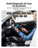 TOPDON Carpal-A Valise Diagnostic Voiture Bluetooth, Tous Les systèmes Diagnostic pour iOS et Android, 6 Services d'entretien, vérification de l'état du véhicule,1 an de Mise à Niveau Gratuite - 3