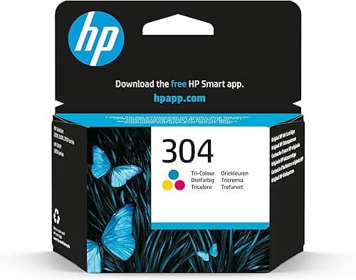 HP 304 Original Ink Cartridge, Tri-Color, (Pack of 1) N9K05AE. Works with HP Printers: DeskJet 2620, 2630, 3720, 3730, 3750, 3760, Envy 5010, 5020, 5030