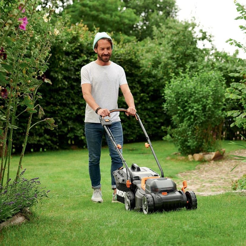 WORX WG743E Cordless Lawnmower 40 V - Professional Lawnmower with Mulching Function & PowerShare Battery - Lawn Mowing without Cable - Ideal for Gardens up to 500 m² - 2