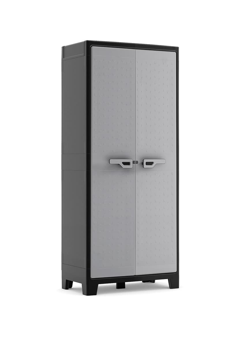 Keter Titan High Indoor Garage Utility Multi purpose Cabinet - Black-Grey - 1