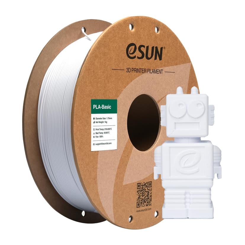 eSUN PLA Filament 1.75mm, PLA Basic Dimensional Accuracy +/- 0.05mm, 1KG Spool (2.2 LBS) Speedy Filament for 3D Printers,Cold White - 1