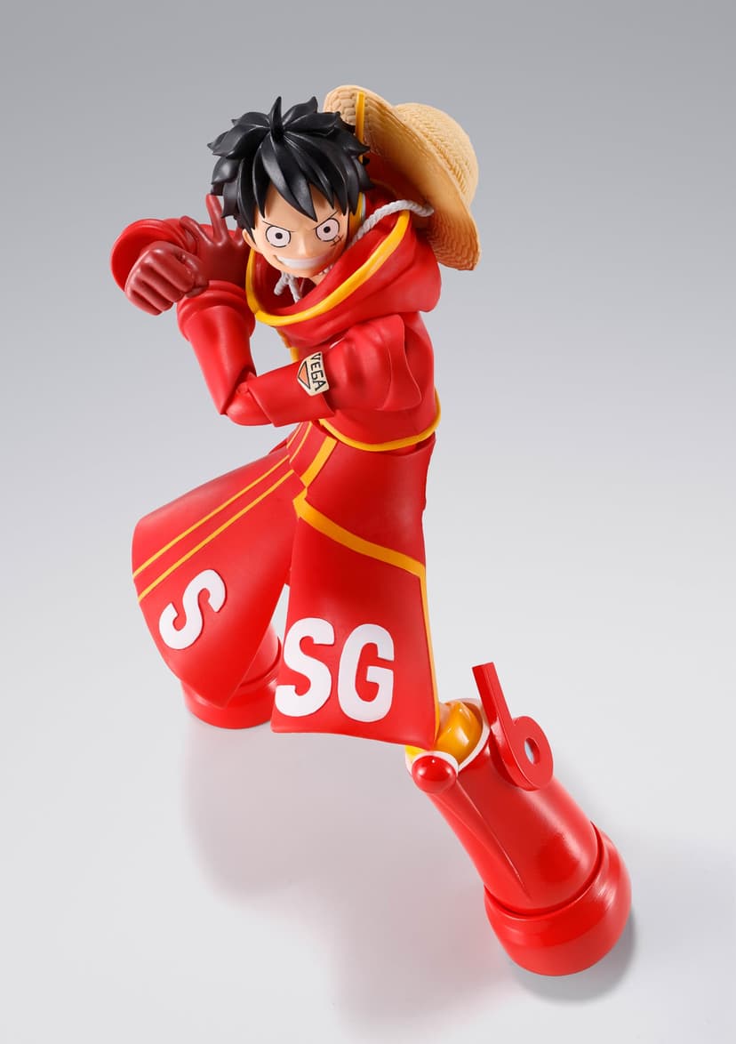 TAMASHII NATIONS S.H. Figuarts One Piece Monkey D. Luffy - Miraishima Egg Head - Approx. 5.9 inches (150 mm), PVC & ABS Pre-Painted Action Figure - 3