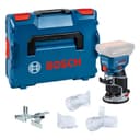 Bosch Professional 18V System Cordless Router GKF 18V-8 (incl. Parallel Guide, 2X Routing vac adaptors, Chip Shield, 8mm Collet, Wrench, L-BOXX, Without Battery/Charger) - 1