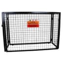 Gas Bottle Cage 1000mmx 1400mm x 500mm Collapsible Black Mesh Secure Lockable Storage Powder Coated Galvanised Steel 3mm Wire Thickness 4 x 19kg Cylinder Bottles FREE Warning Sign Padlock & 2 Keys - 1
