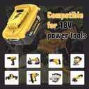 2Pcs Remplacement pour DeWalt Batterie 18V 5.0Ah DCB182 DCB180 DCB184 DCB200 DCB182 DCB181 DCB201 Outil Batterie Goodexo(Jaune Vert) - 7