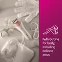 PHILIPS Lady Shaver Series 6000 Wireless Razor with 6 Accessories Body Exfoliating Glove Bikini Zone Trimmer (Model BRL146/00), White/Pink - 5