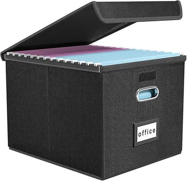Okydoky Storage Boxes with Lid, A4 Hanging File Box Made …