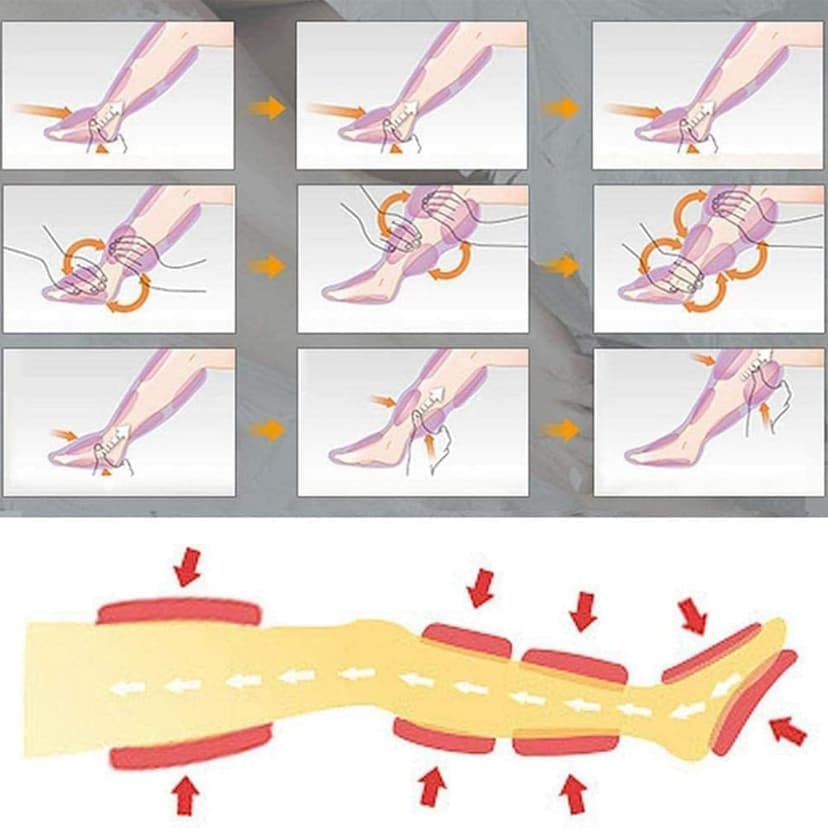 Masseur à compression d'air pour jambes pressothérapie, machine de pressothérapie pour la maison avec 6 cavités, bottes de pressothérapie jambes entières et ventre professionnel pour la circulation - 6