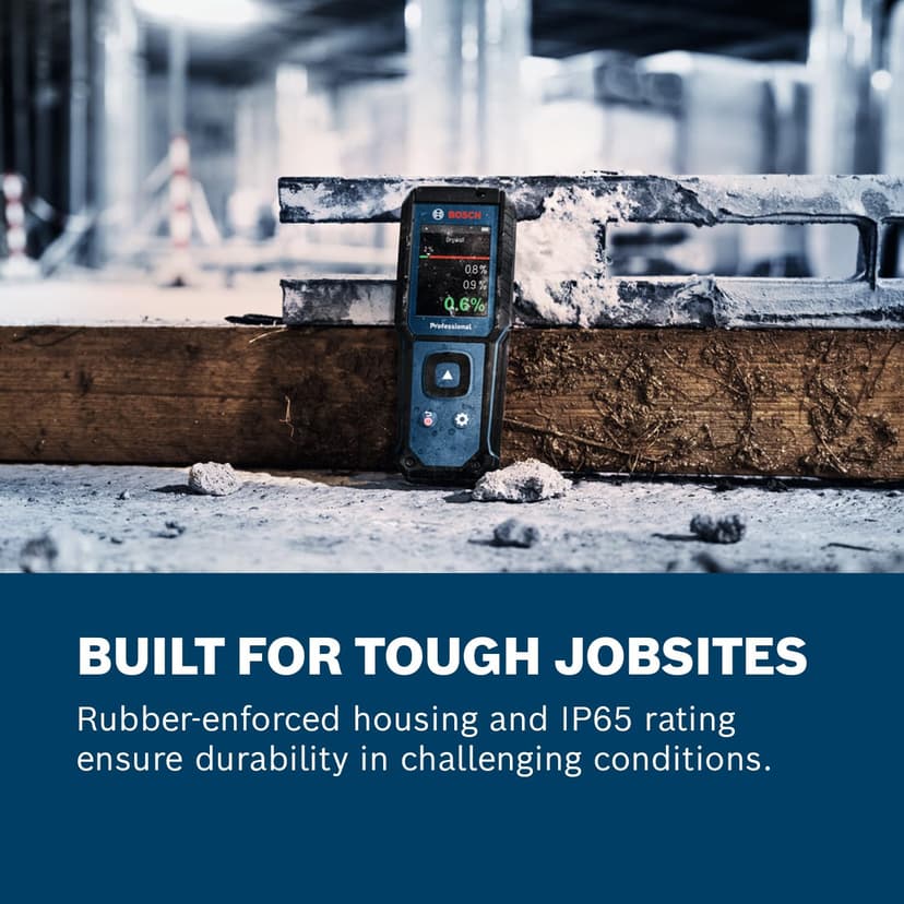 Bosch Professional pinless Moisture Meter GMM 1-15 (Non-invasive, Measures 37 Wood Types and 10 Building Materials, IP65 Rating, 2X AA Batteries, Pouch) - 5