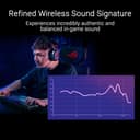 ASUS ROG Pelta - Casque gaming sans fil - connectivité tri-mode avec Speednova, membranes de 50mm plaquées en titane, micro à bande ultralarge de 10mm, batterie de 60 heures, conception légère de 309g - 5