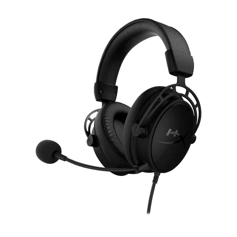 HyperX Casque de jeu Cloud Alpha S pour PC et PS4, son surround 7.1, basses réglables, haut-parleurs à deux pièces, mixeur de discussion, microphone antibruit de fond, noir - 1
