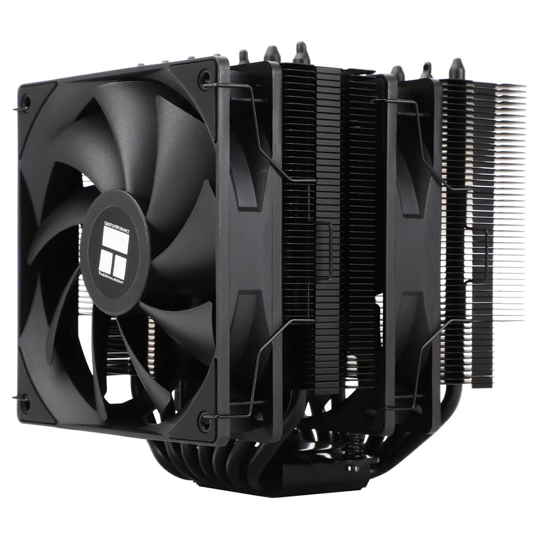 Thermalright TR Phantom Spirit 120 SE BLACK CPU Cooler, Dual TL-C12B V2 PWM Fan and Double Towers, 7 Heatpipes Heatsink Cooler, for AM4/AM5 & Intel LGA1851/115X/1200, Computer CPU Cooling, Black