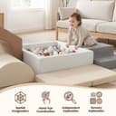 7 Pièces Parcours Motricité Bébé: Cuir PU Module Motricité Enfant Blocs Mousse Éducatifs avec Piscine à Balles(Balles Exclues) - Jouets Descalade Structure d'escalade Antidérapante Ensemble - 4