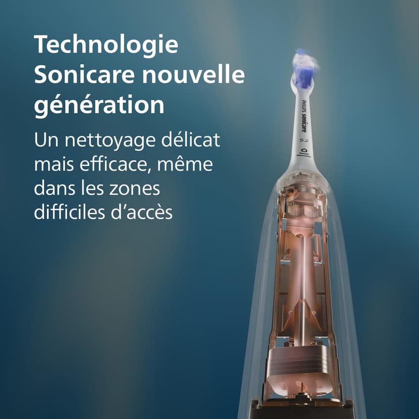 Philips Sonicare 5500 - Brosse à dents électrique sonique avec 2 modes, Alerte de pression, EasyStart, SmarTimer et BrushPacer, Blanc, modèle HX7110/02 [Nouvelle technologie] - 2