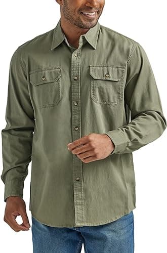 Wrangler Authentics Long Sleeve Classic Woven Shirt Chemi…