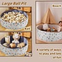 HB.YE Ball Pit for Babies and Toddlers Ball Pool Foldable Playground for Children's Room upgraded kids ball pit play yard Animal design |Gray 100 cm - 6