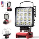 LED Work Light for Milwaukee M18 Battery: Cordless Tools Light - 18V Flashlight - 48W Battery Lights with USB Charger (No Battery) - 1