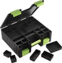 Asmodee Gamegenic - Game Castle Black Green - boîte de rangement transportable pour accessoires de jeux et cartes, rangement pour jeux de société avec bandoulière réglable, mallette tout-en-un - 4