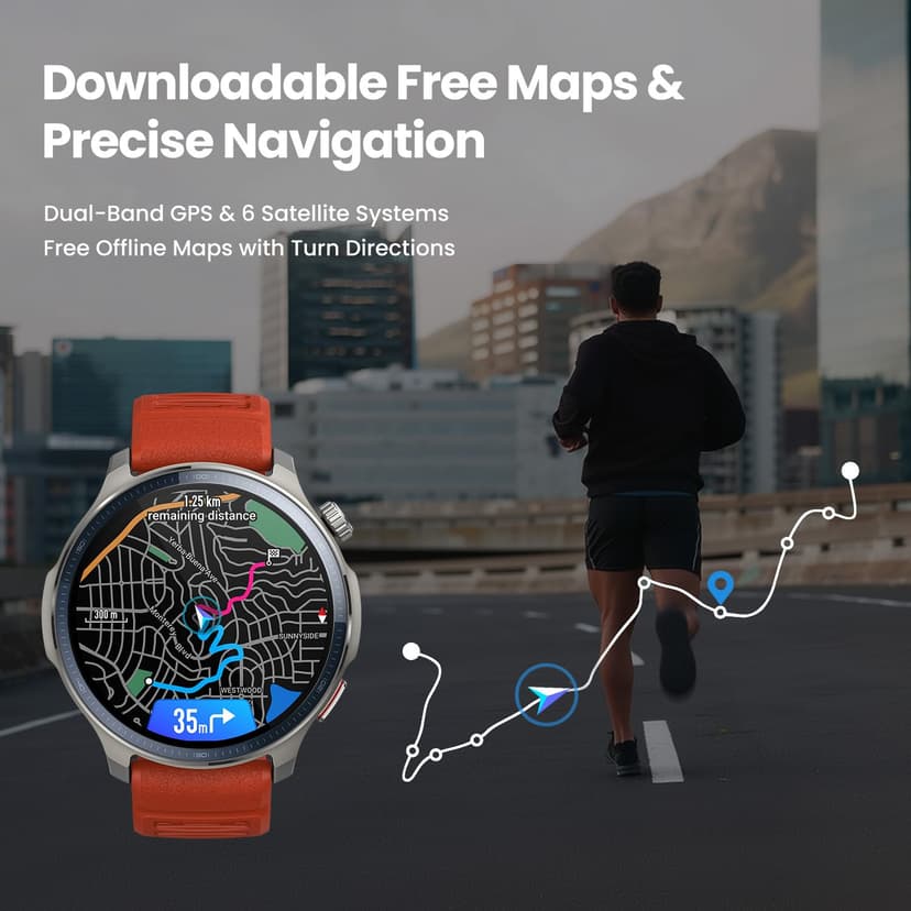 Amazfit Balance 2 Smart Watch for Men 47mm, 1.5" AMOLED Sapphire Glass, Offline Maps, GPS, 21 Days Battery, 170+ Sport Modes, Hyrox & Golf Mode, Strength Training, Heart Rate & Sleep Health Tracking - 3