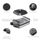 PGYTECH Quick Release Plate & Clamp V2, Arca Swiss Plate Camera Mount with 1/4" to 3/8" Screw Thread for Sony/Nikon/Fuji/Canon/DJI Switch Between Tripod/Monopod/Slider/Stabilizers(Clamp + Plate) - 2