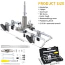 Door Lock Mortiser Kit, Lock Fitting Jig Maintenance Set, Door Lock Hole Opener Jig with 18mm 22mm 25mm Tungsten Steel Cutters, Woodworking Hole Saw Opener Tool for Wooden Door Lock Installation - 3