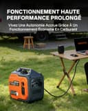 WENOVUS Electrogene Silent Inverter 1900W Gasoline Generator Group Portable Electric 4 Stroke 2 USB LED Display 3-in-1 and 2 Outlets 230V, Light Electrogene Set For Caravans, Gar - 8