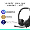 Logitech H390 Casque Filaire pour PC/Ordinateur Portable, Casque stéréo avec Microphone Anti-Parasite, stéréo, Commandes intégrées, certifié Works with Chromebook - Noir - 7