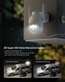 COCOCAM 2PCS 2K Camera Surveillance WiFi Exterieure sans Fil sur AI Détection Humaine, Vision Nocturne Couleur, Audio Bidirectionnel, 2.4GHz WiFi, Cloud - 3