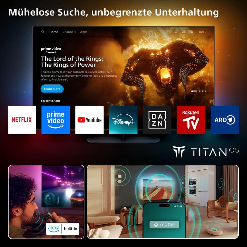 Philips 43PUS8600/12 QLED 109,2 cm (43 Zoll) Fernseher 4K Ultra HD VESA 100 x 200 mm Schwarz (43PUS8600/12) - 6