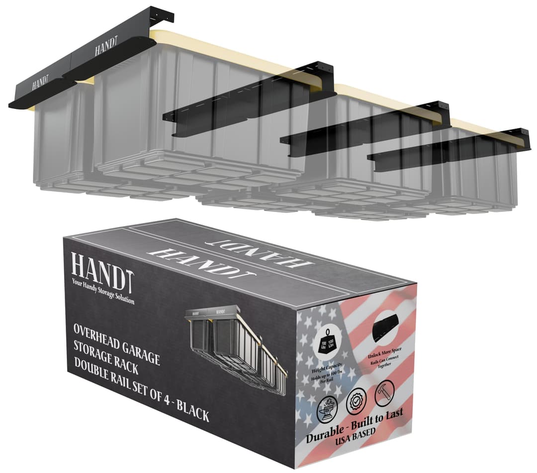 HANDT Overhead Garage Storage Rack, Connectable Heavy Dut…