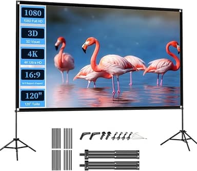 VISULAPEX Ecran Videoprojecteur 120 Pouces, Ecran de Proj…