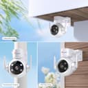 Ctronics 4PCS Outdoor WiFi Surveillance Camera Kit, IP Camera Home Surveillance with Auto Human Detection Tracking, 30M Colorful Night Vision, Two-Way Audio, 3 Mounting Methods - 3
