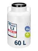 Garronda 60L Twist-Off Plastic Jerry Can Made of Food Grade HDPE Garden Water Tank Food Container Universal Plastic Bin GD-0078 White - 1