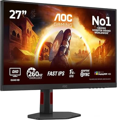 AOC Gaming Moniteur Q27G4ZR 27 Pouce 260Hz, Fast IPS Dall…