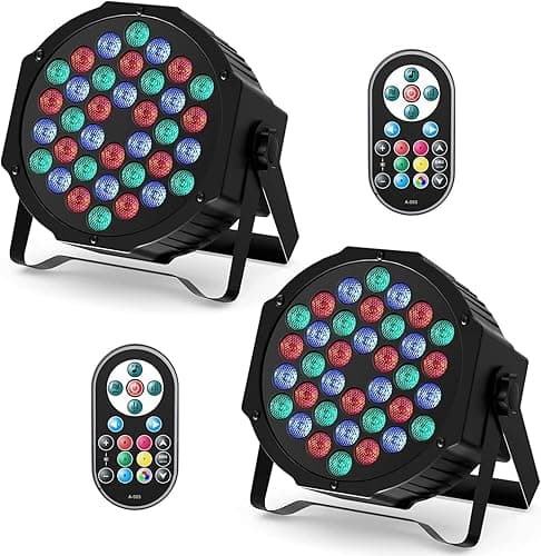 HOLDLAMP 2PCS Lampe de Scène Par LED,​ RGB 36 LED Eclaira…