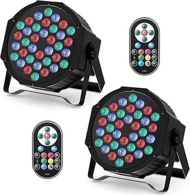 HOLDLAMP 2PCS Lampe de Scène Par LED,​ RGB 36 LED Eclaira…